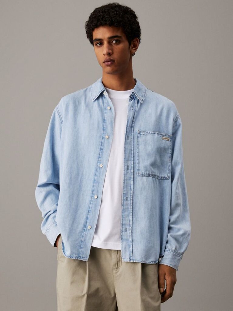 Denim Άνετο Denim Πουκάμισο  Άνδρας
