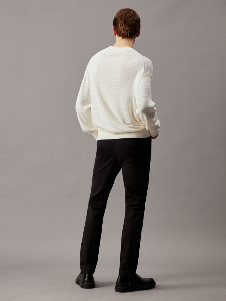 Black Slim Chino Trousers  Men