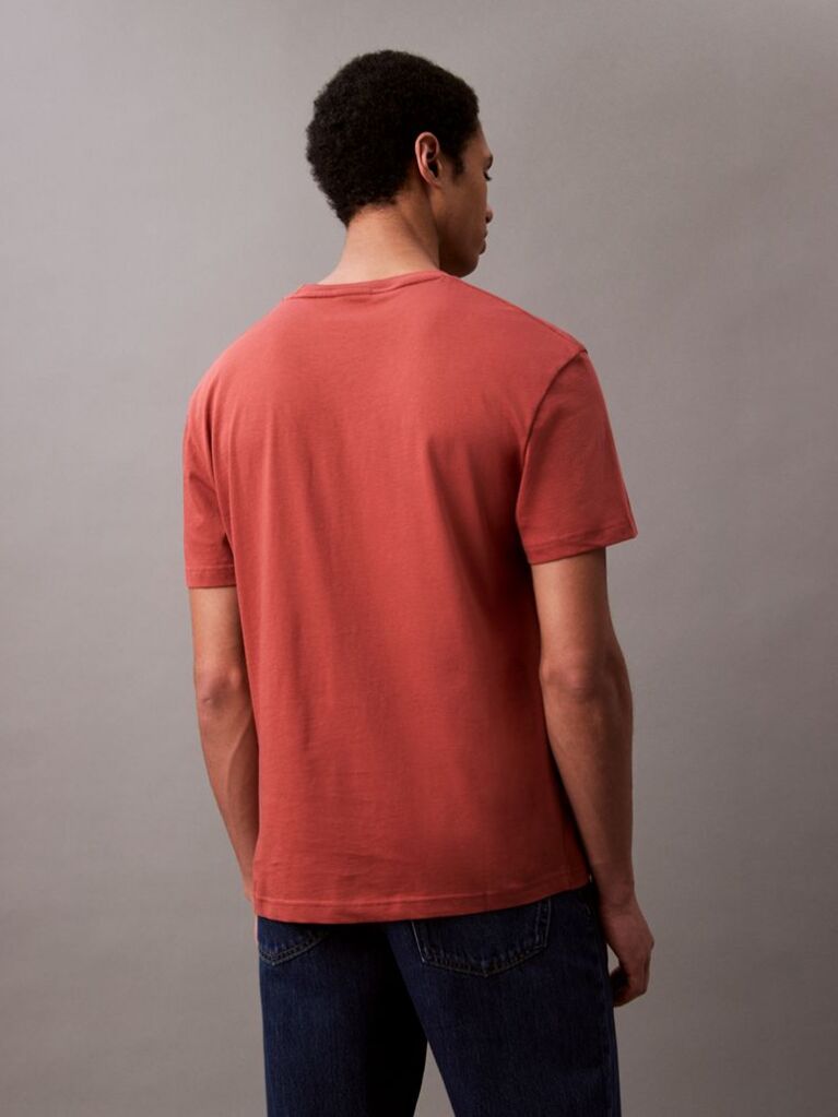 Κόκκινο Βαμβακερό T-shirt Με Λογότυπο  Άνδρας