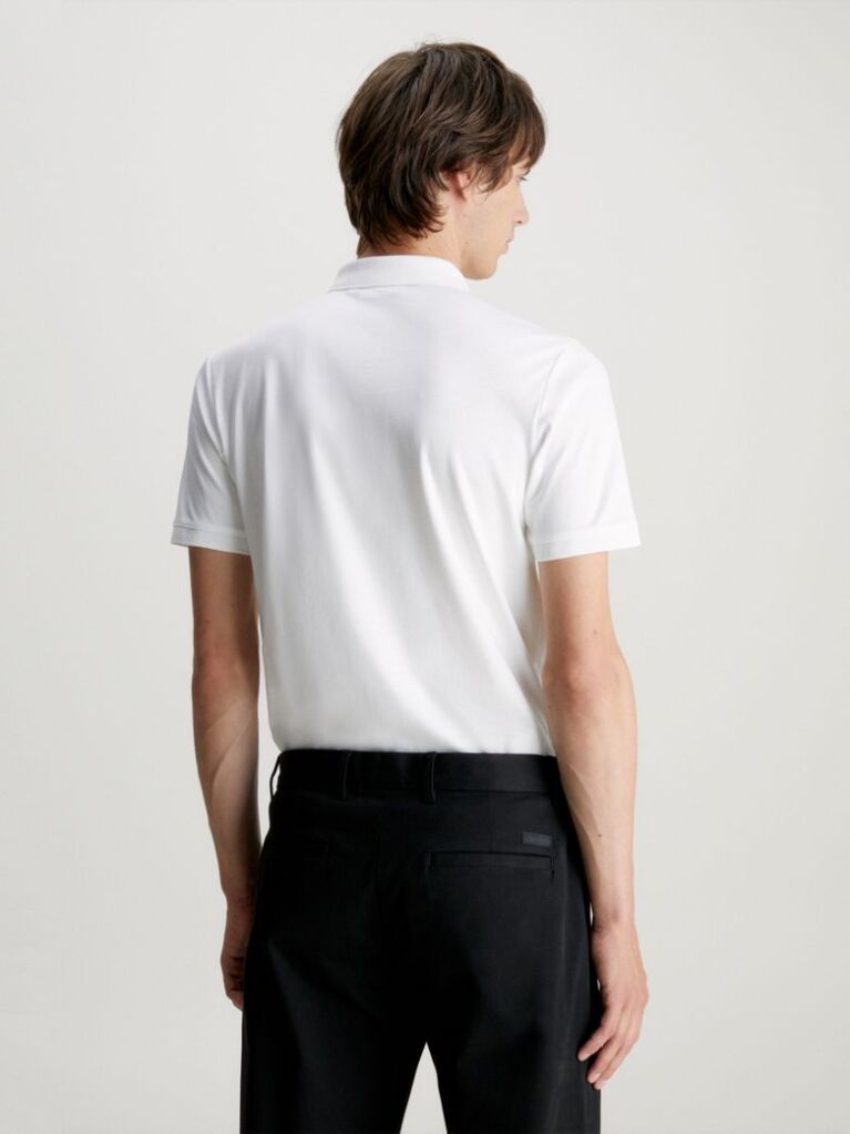 White Slim Polo Shirt  Men