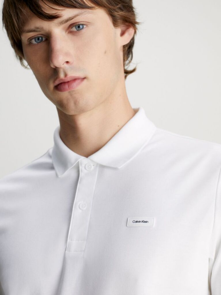 White Slim Polo Shirt  Men