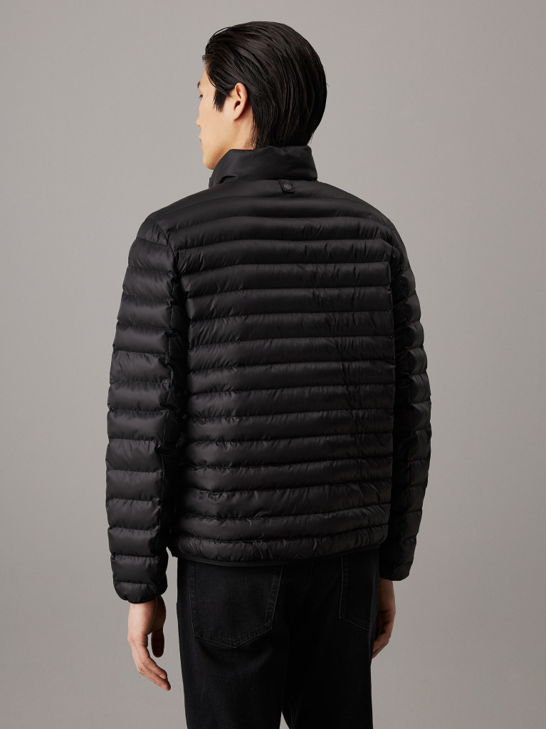 Black Packable Quilted Puffer Jacket  Men