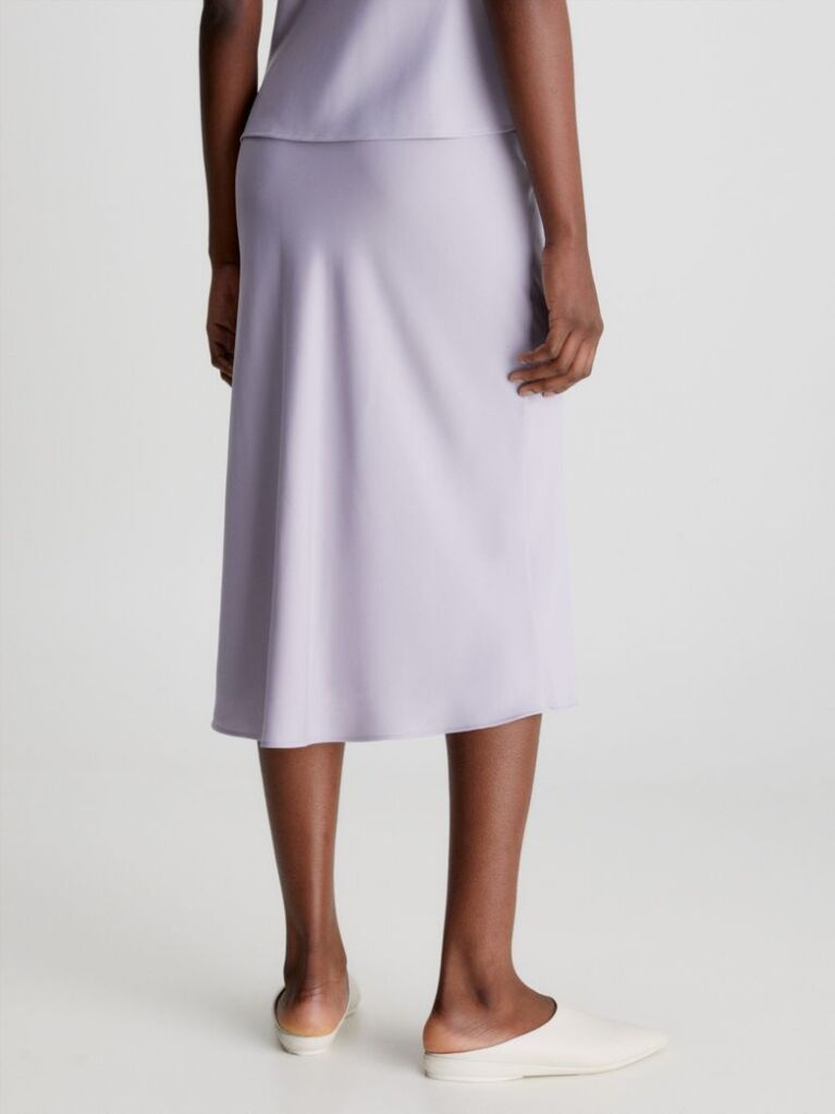 Purple Recycled Polyester Slip Skirt  Women