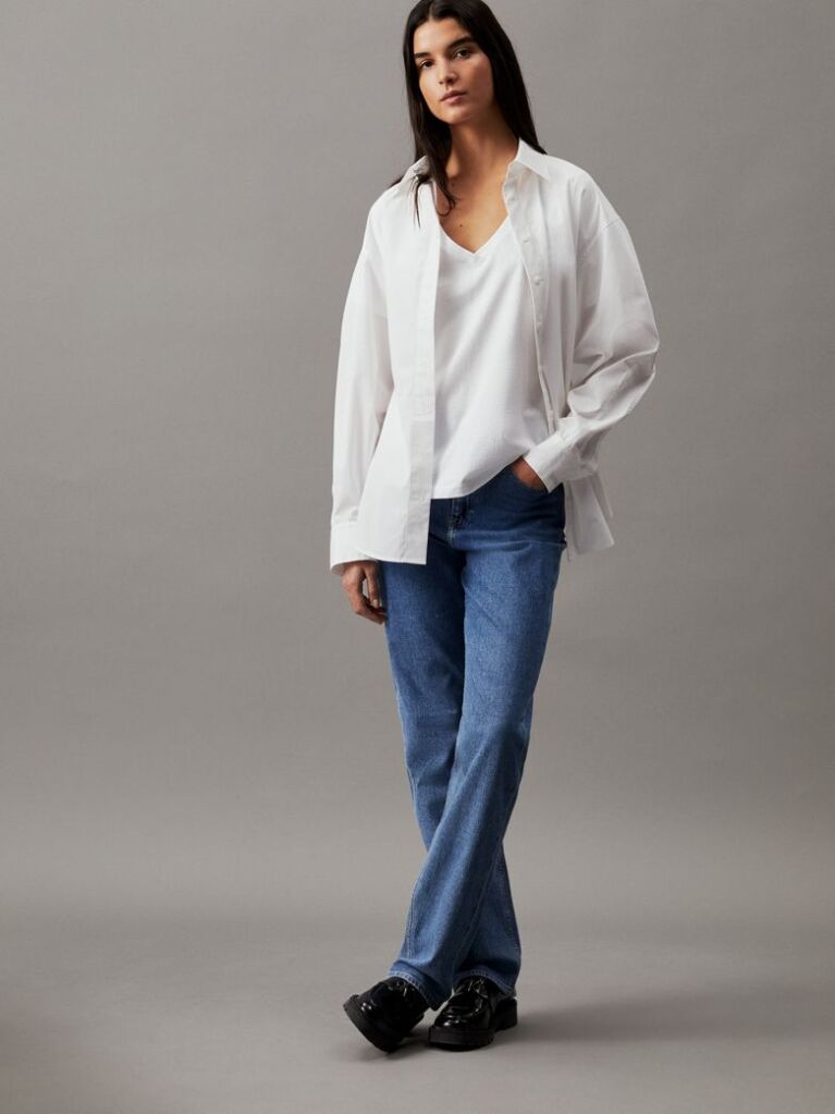 White V-neck T-shirt  Women