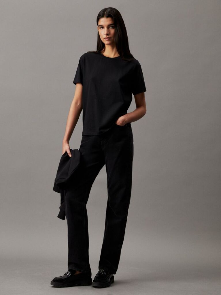 Black Soft Cotton T-shirt  Women
