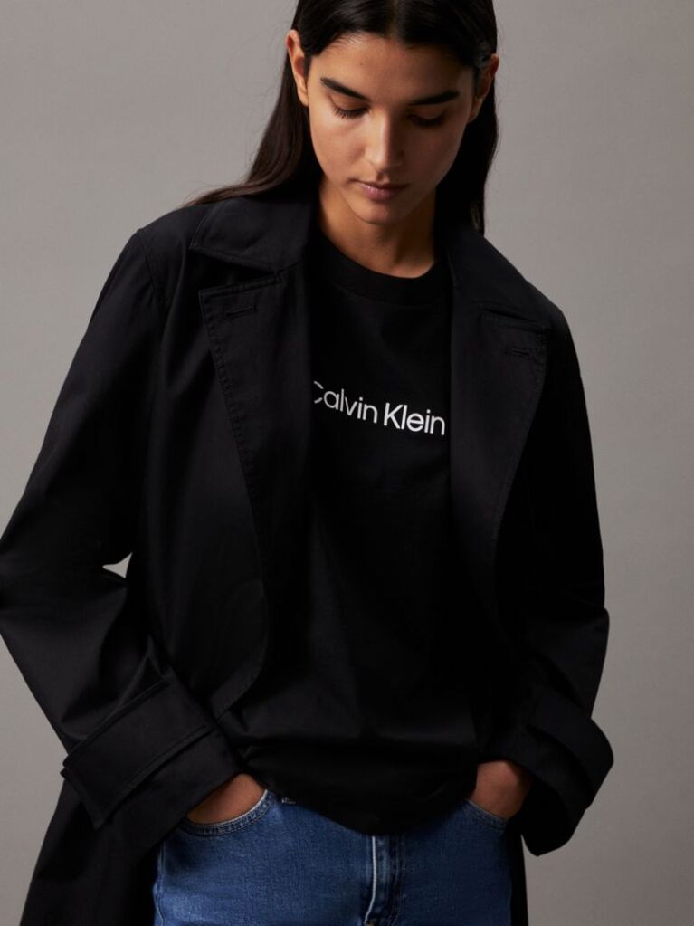 Black Organic Cotton Logo T-shirt  Women