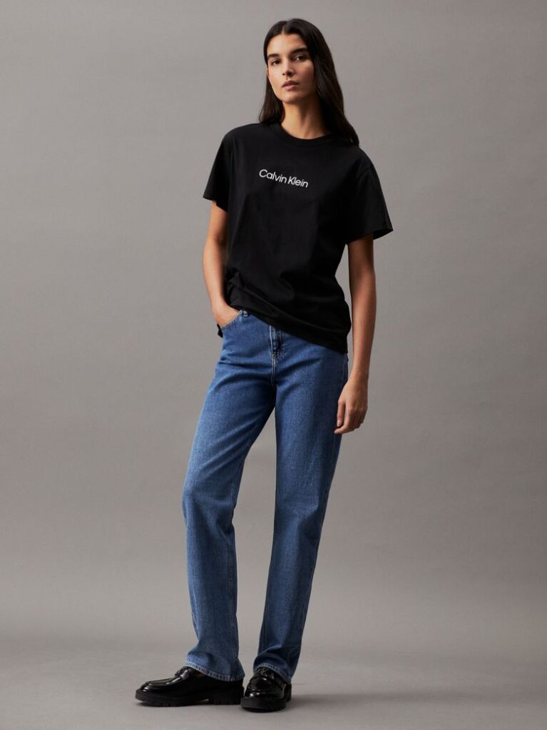 Black Organic Cotton Logo T-shirt  Women