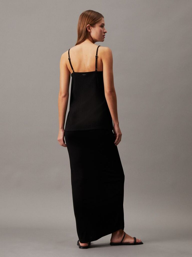 Black Crinkle Jersey Cami Top  Women