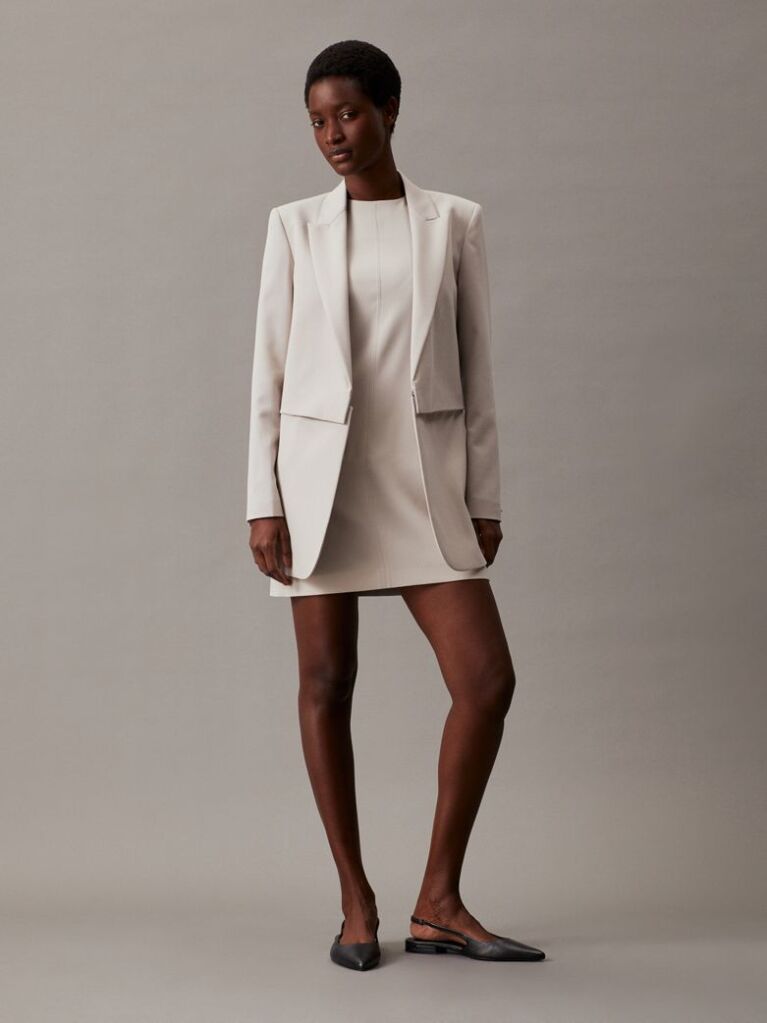 Beige Oversized Modular Blazer  Women