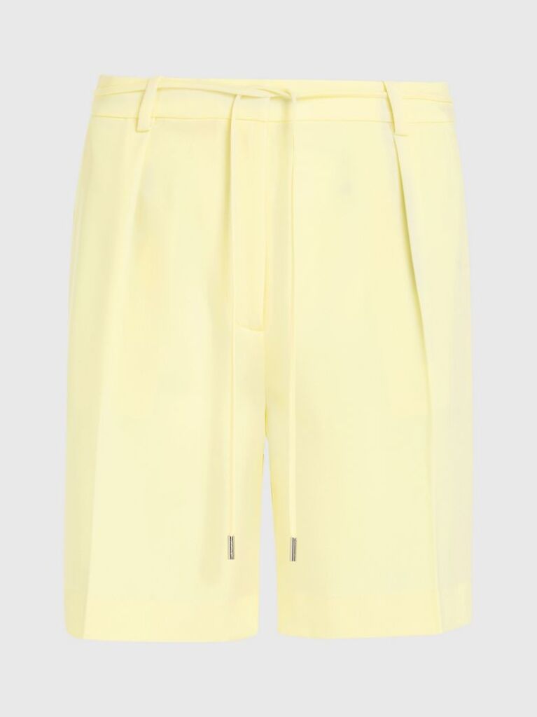 Yellow Structure Twill Shorts  Women