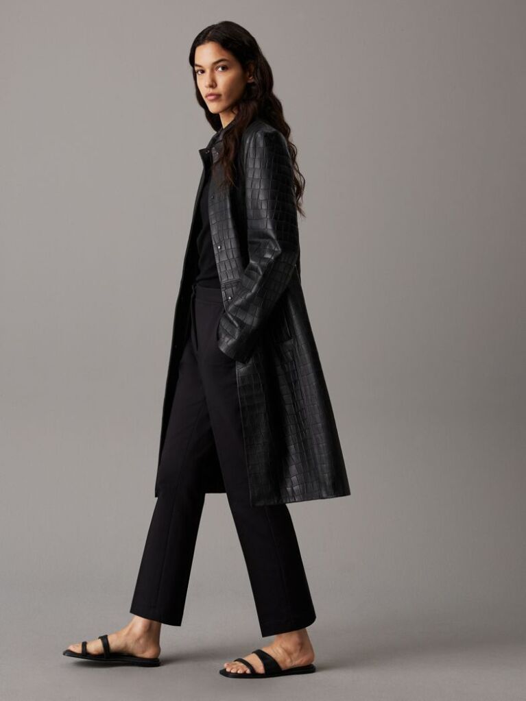 Black Slim Cotton Stretch Trousers  Women
