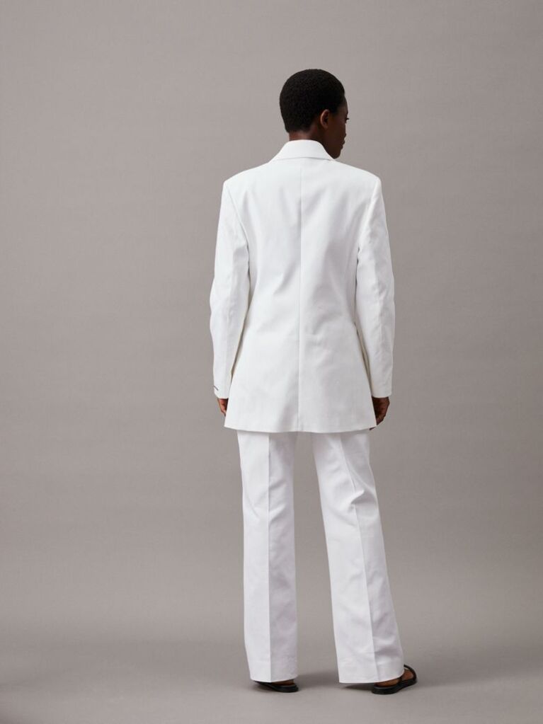 White Relaxed Bootcut Trousers  Women