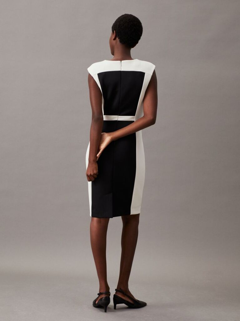 Multi Slim Scuba Colourblock Dress  Women