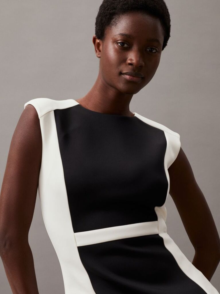 Multi Slim Scuba Colourblock Dress  Women