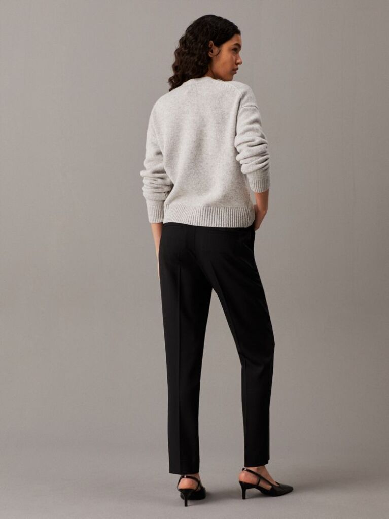 Black Slim Tapered Trousers  Women
