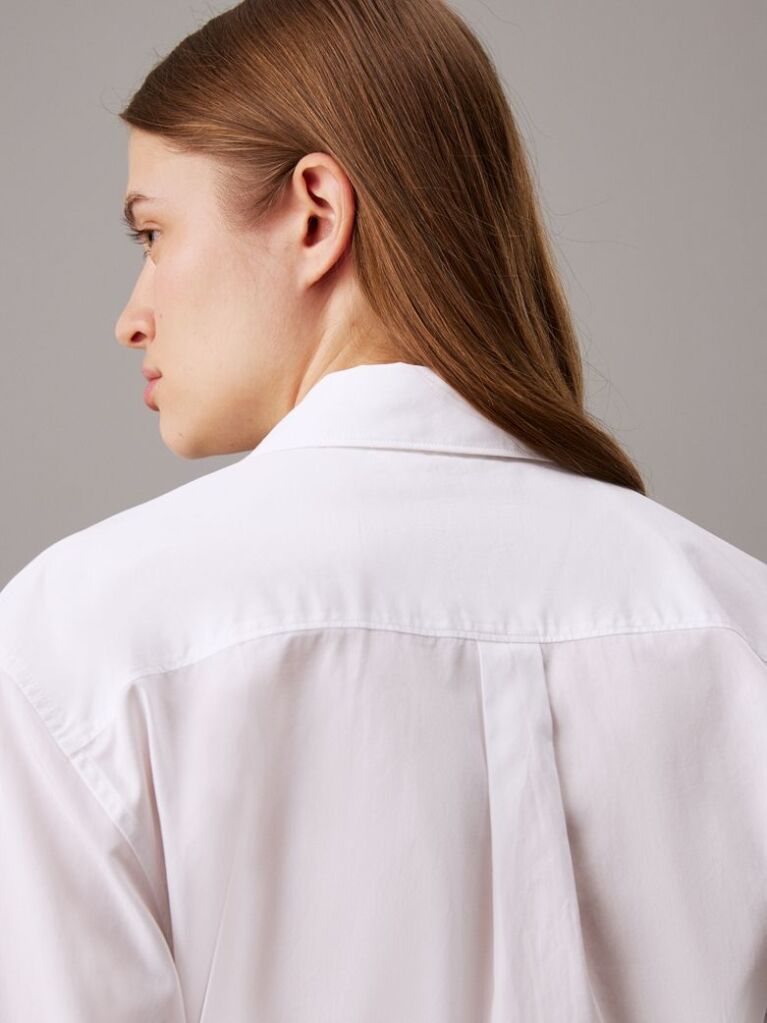 White Cotton Poplin Shirt  Women