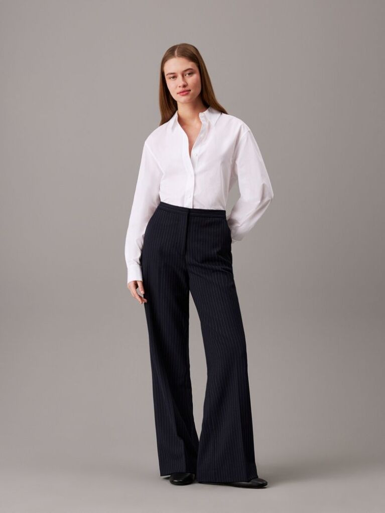White Cotton Poplin Shirt  Women