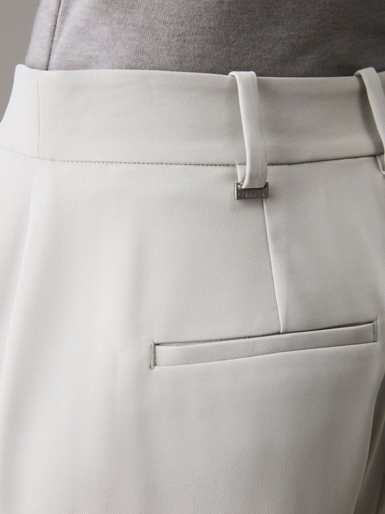 Grey Slim Wide Leg Trousers  Women