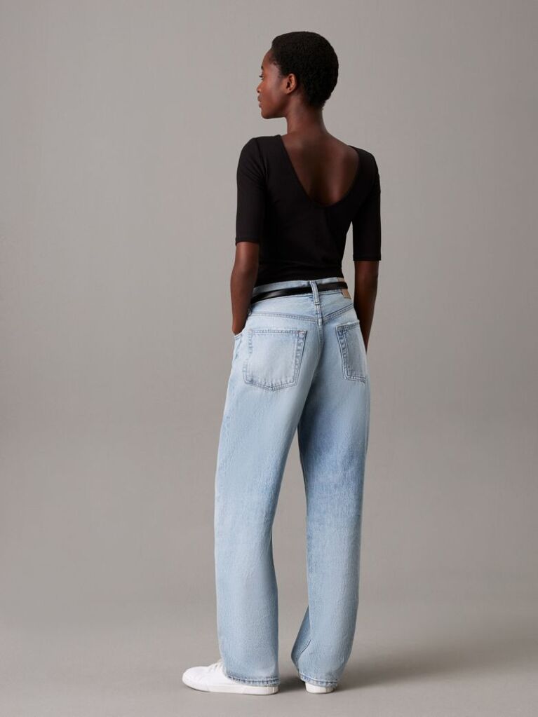 Black Skinny Modal Scoop Back Top  Women