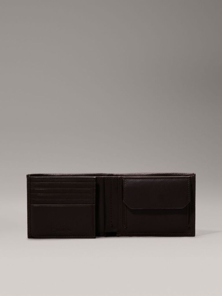 Brown Leather RFID Trifold Wallet  Men