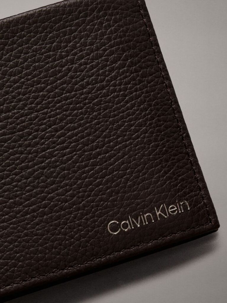 Brown Leather RFID Trifold Wallet  Men