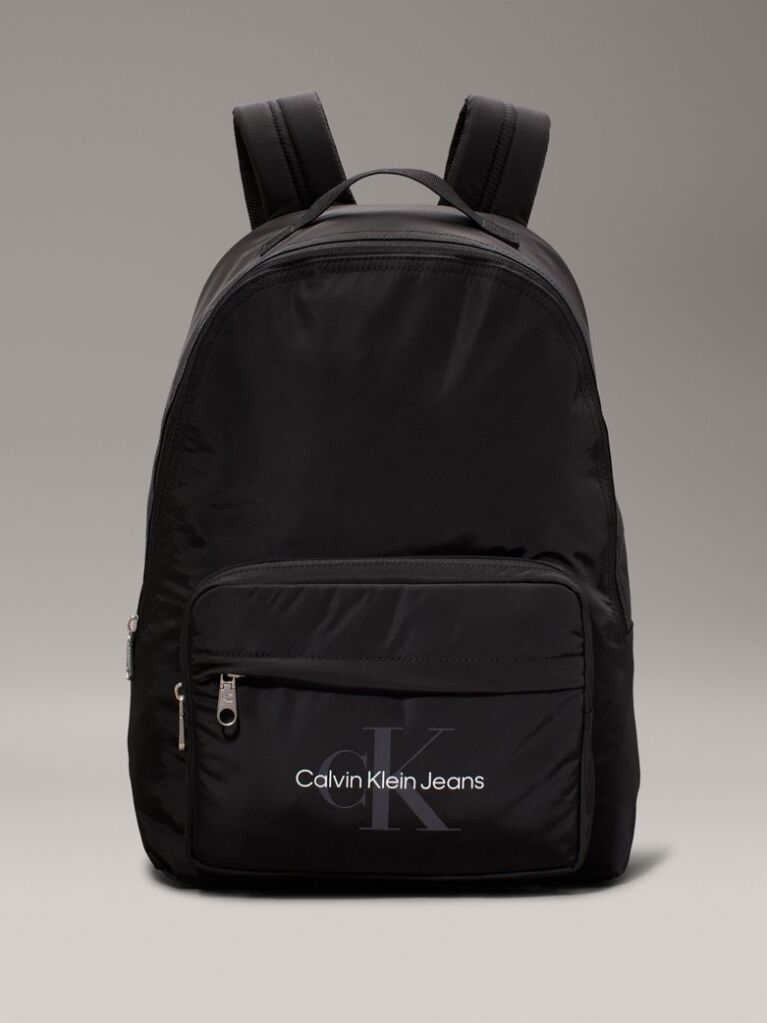 Black Round Backpack  Men