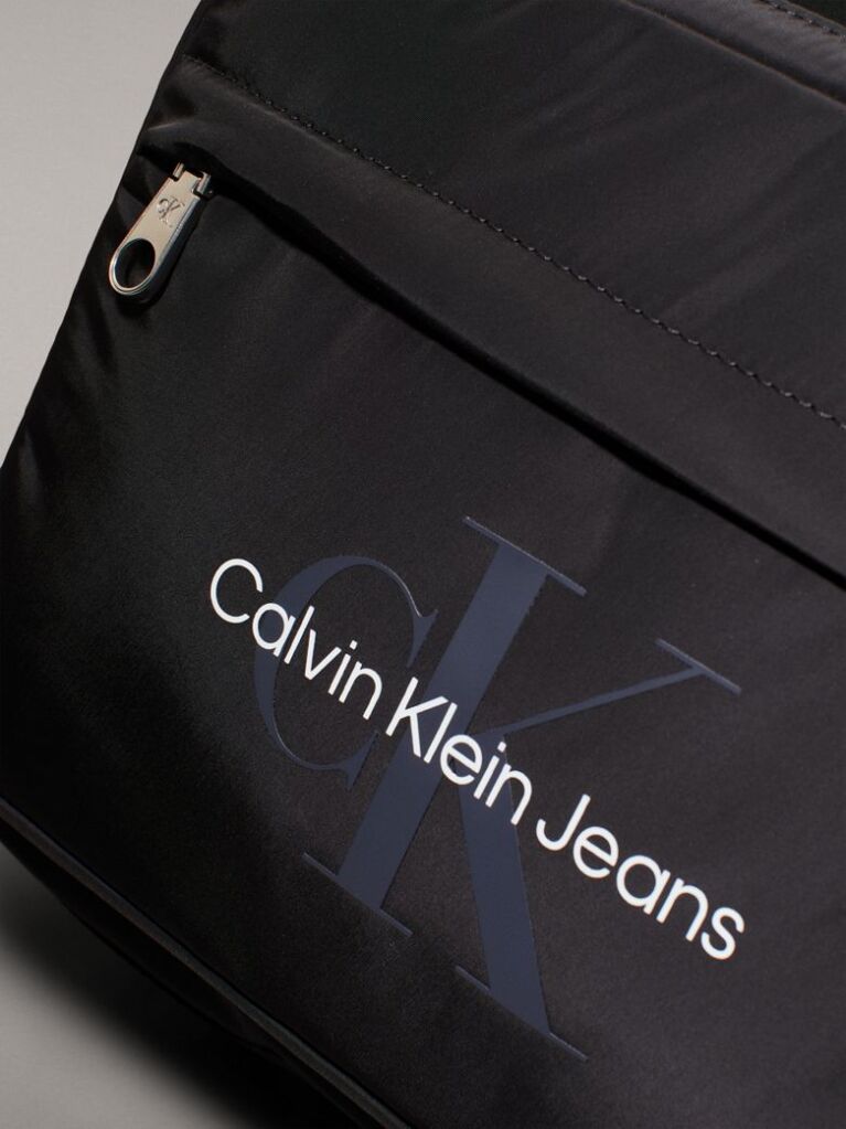 Black Round Backpack  Men