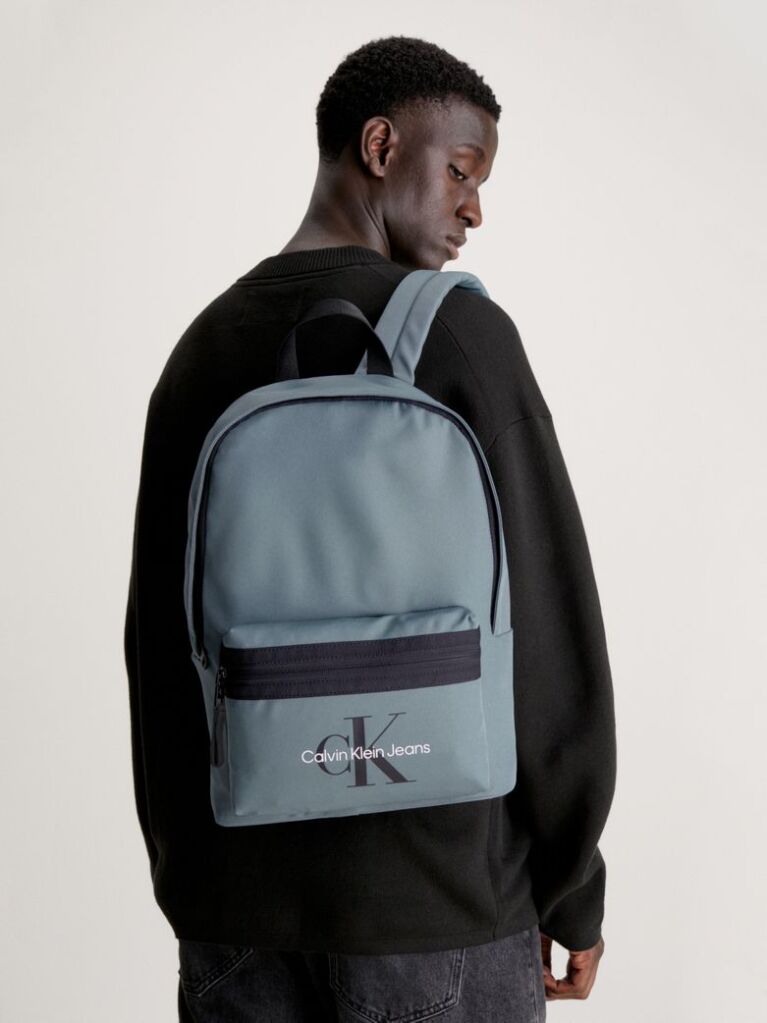 Blue Round Backpack  Men