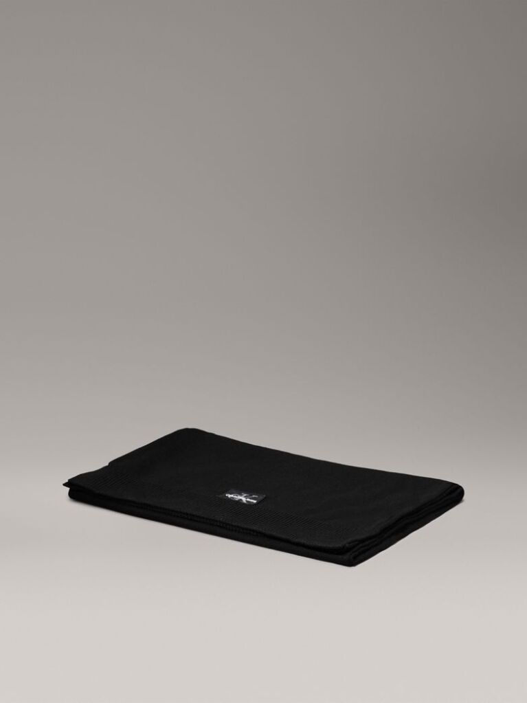 Black Knit Scarf  Men