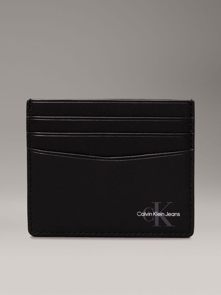 Black Leather RFID Cardholder  Men