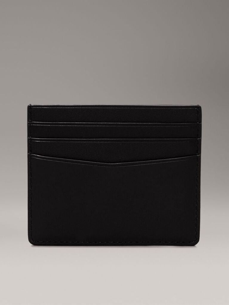 Black Leather RFID Cardholder  Men