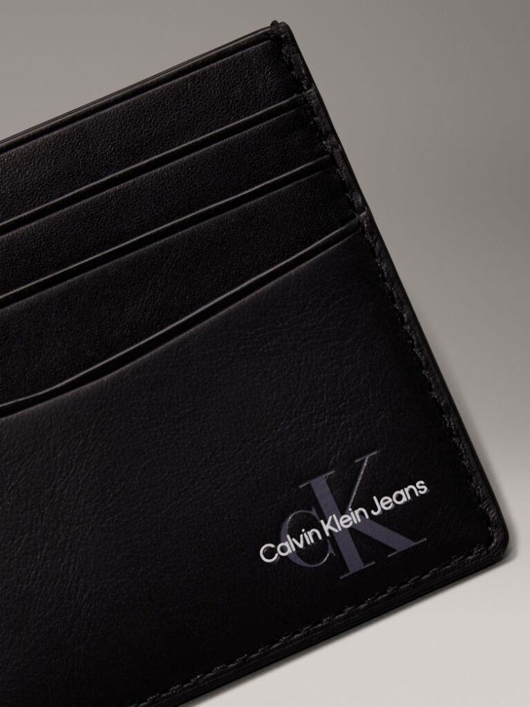 Black Leather RFID Cardholder  Men