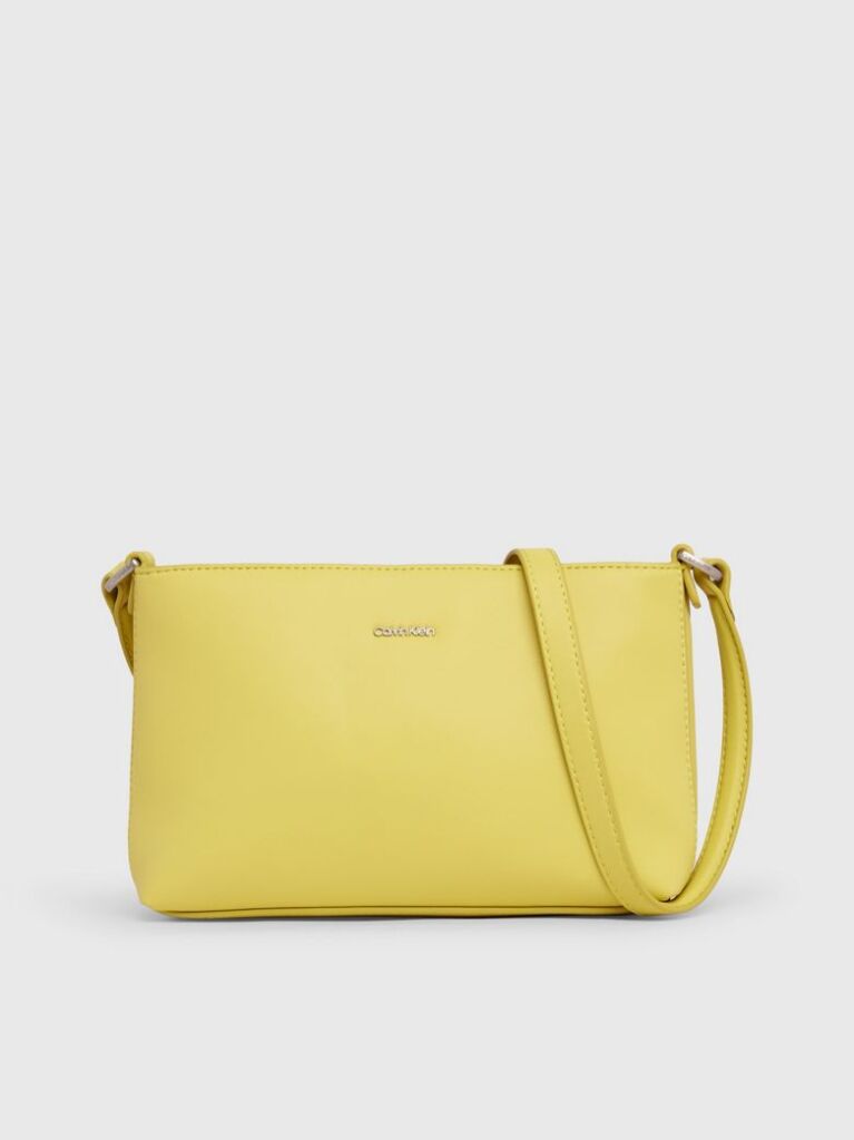 Yellow Faux Leather Crossbody Bag  Women