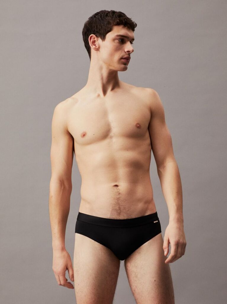 Black Swim Briefs - CK Meta Essentials  Men