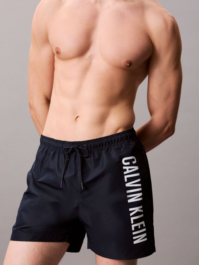 Blue Medium Drawstring Swim Shorts - Intense Power  Men