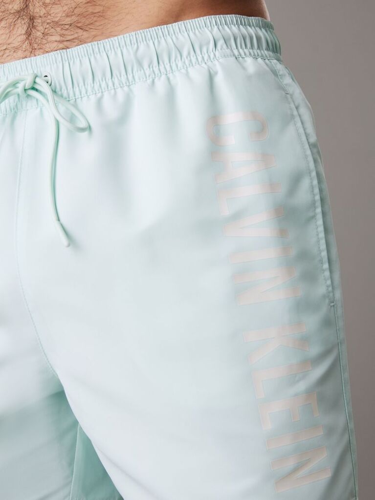 Green Medium Drawstring Swim Shorts - Intense Power  Men
