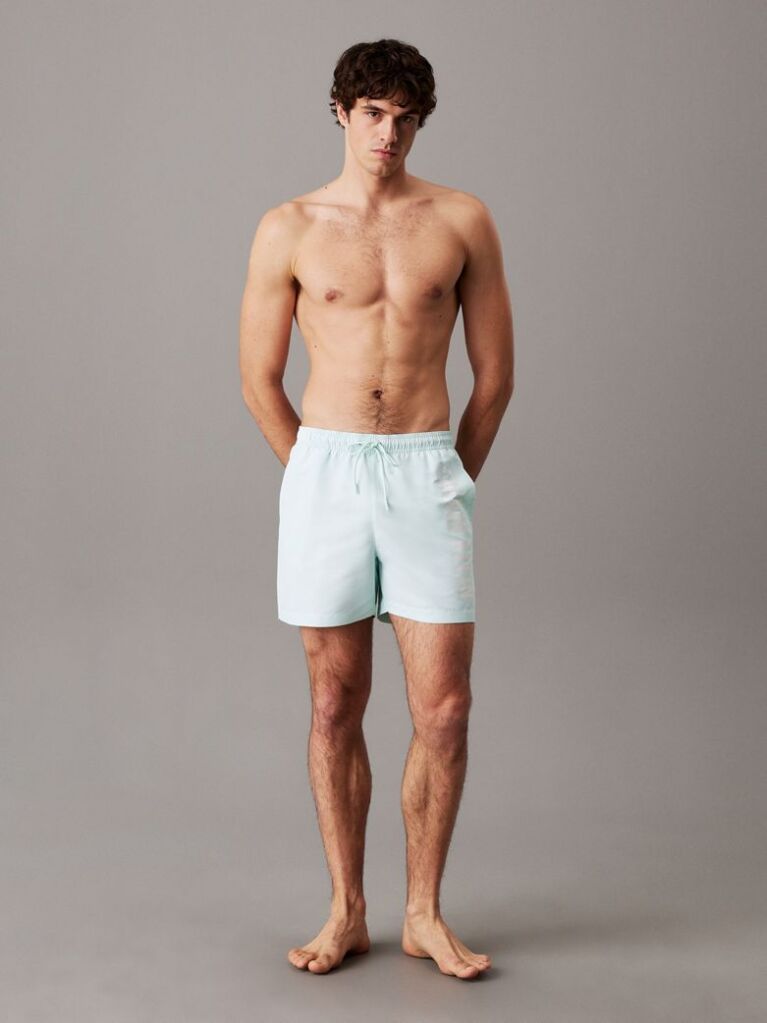 Green Medium Drawstring Swim Shorts - Intense Power  Men