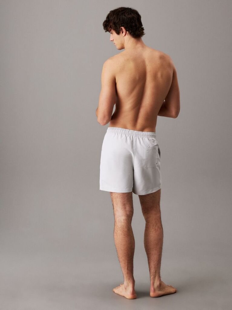 Grey Medium Drawstring Swim Shorts - Intense Power  Men