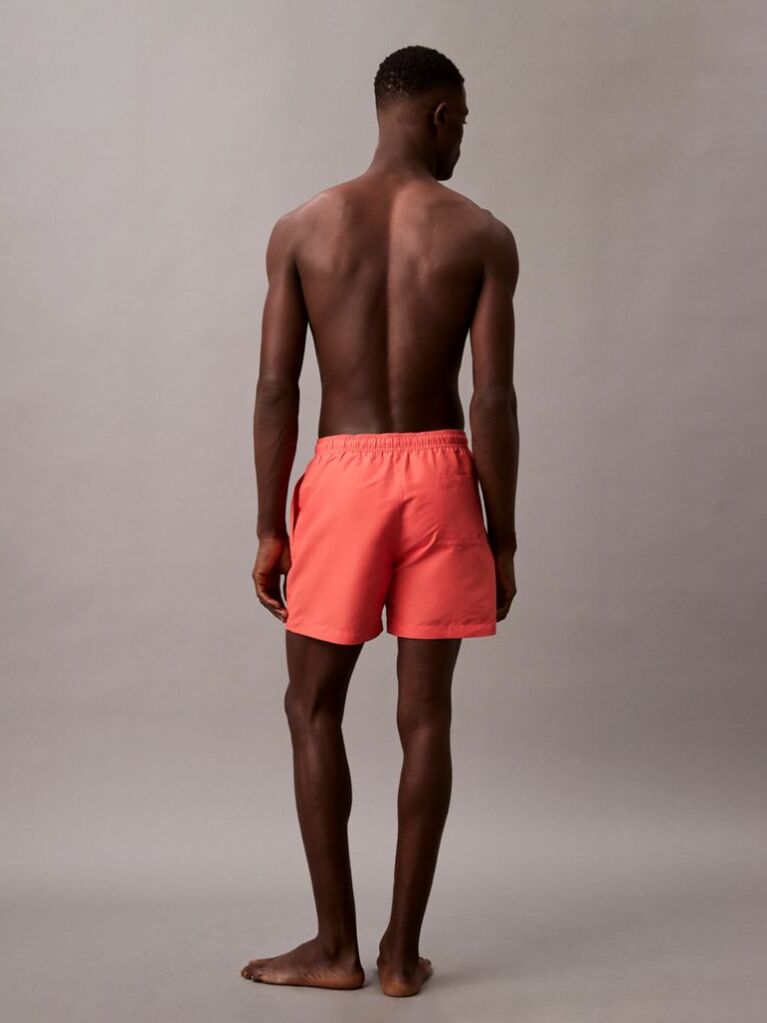 Red Medium Drawstring Swim Shorts - Intense Power  Men