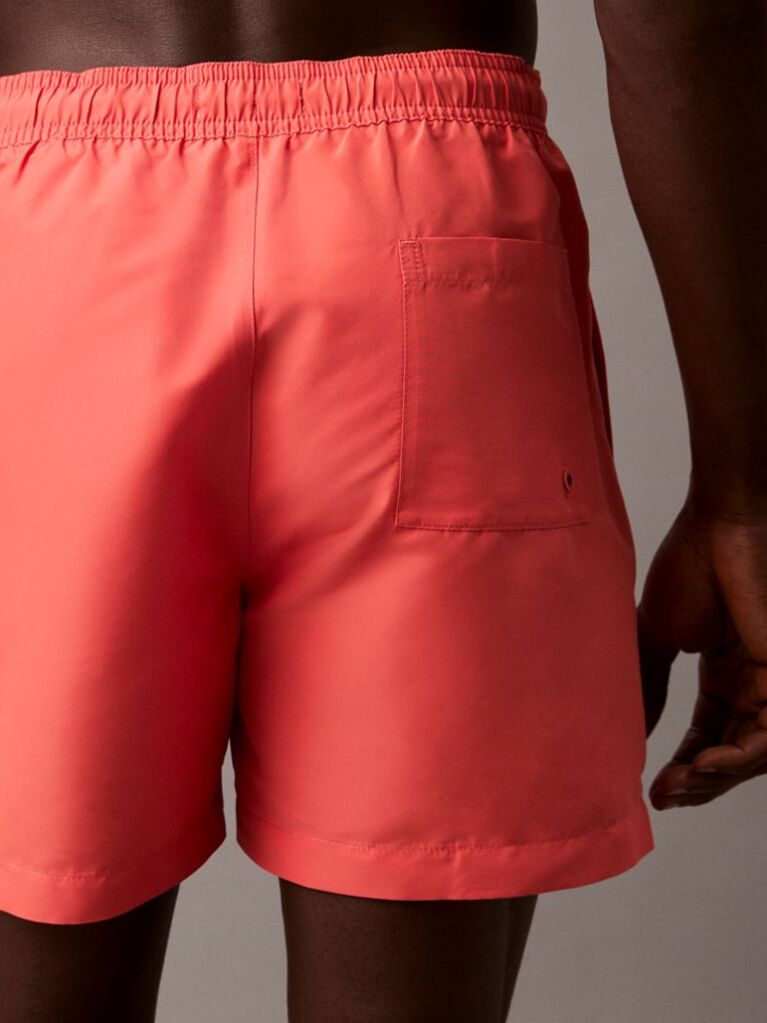 Red Medium Drawstring Swim Shorts - Intense Power  Men