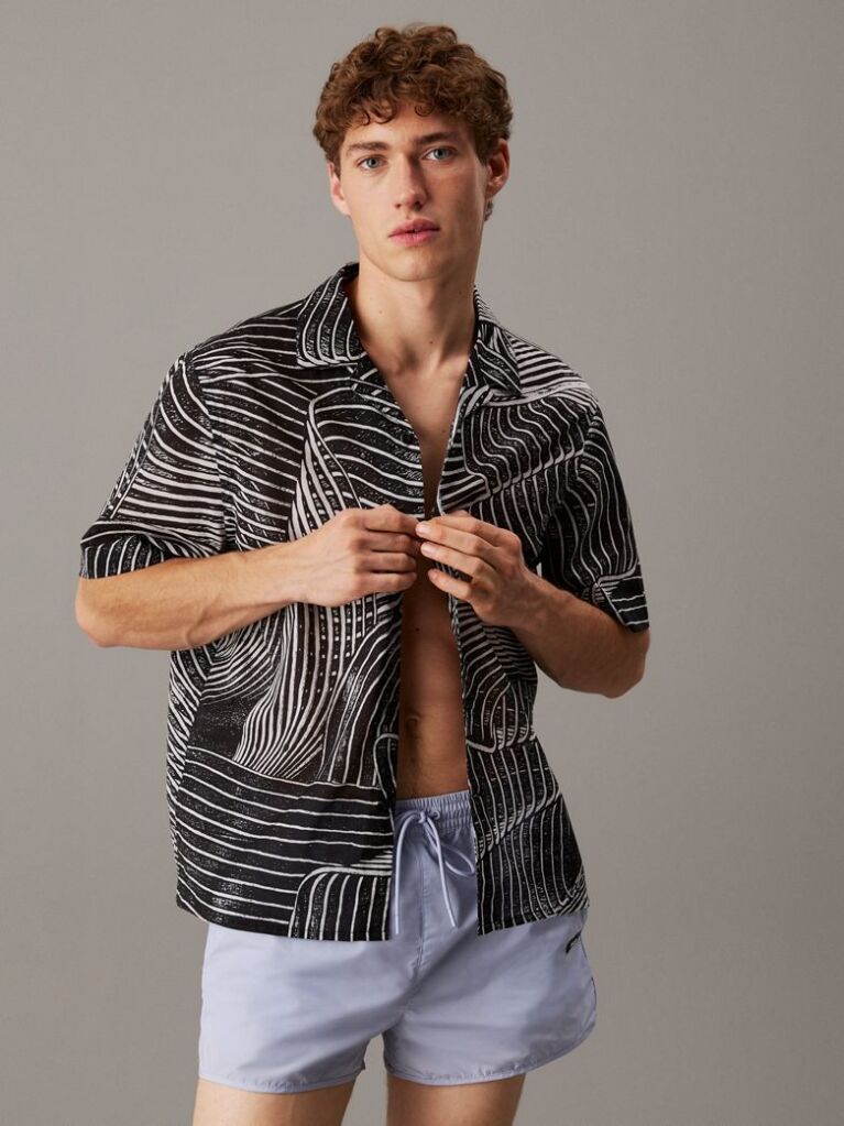 Multi Πουκάμισο Beachwear Με All-Over Τύπωμα  Άνδρας