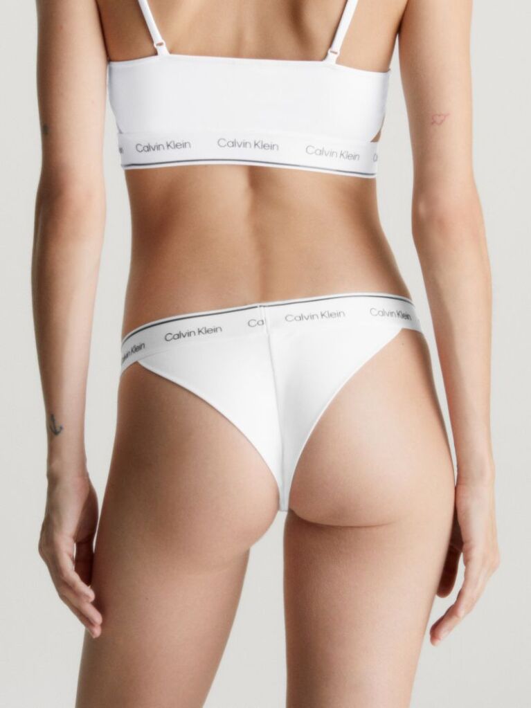 White Brazilian Bikini Bottoms - CK Meta Legacy  Women