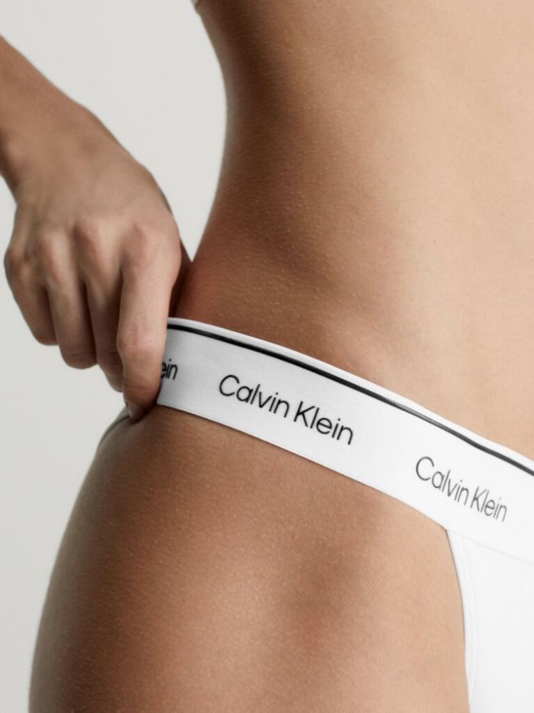 White Brazilian Bikini Bottoms - CK Meta Legacy  Women