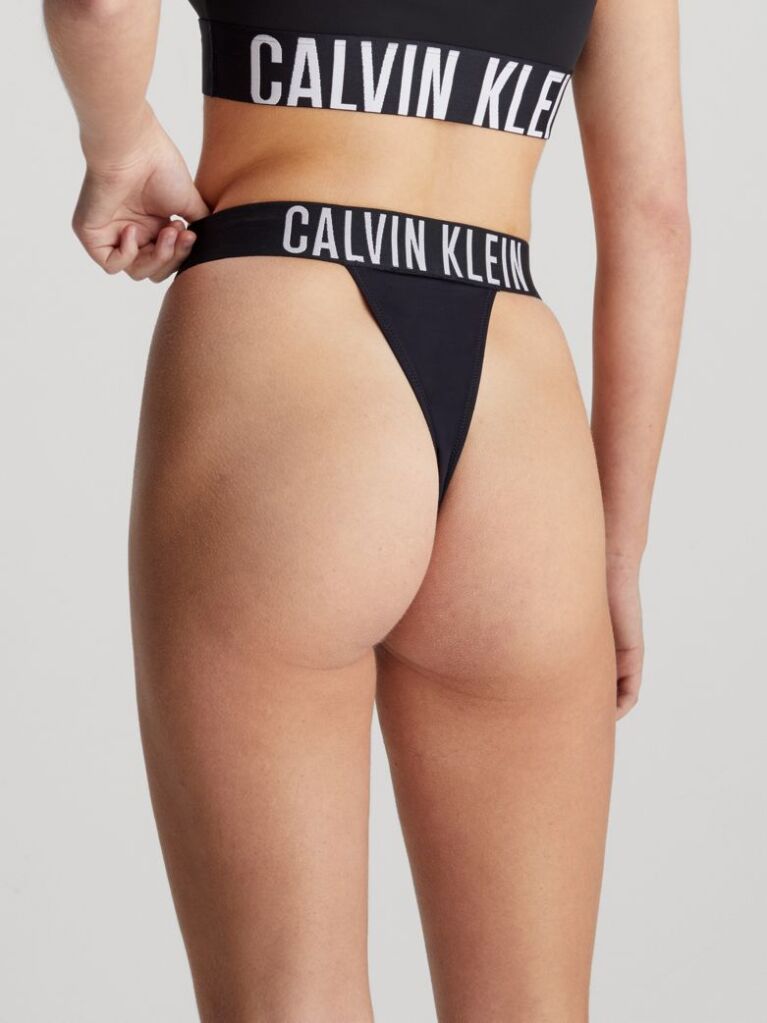 Black Thong Bikini Bottoms - Intense Power  Women
