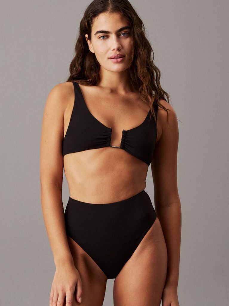 Black Triangle Bikini Top - CK Wire  Women