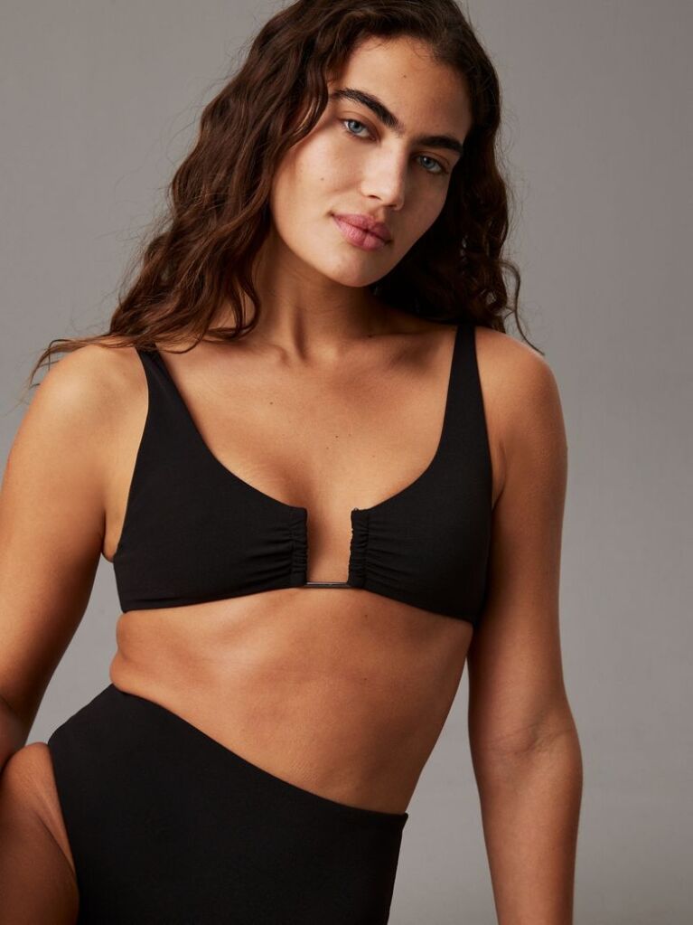 Black Triangle Bikini Top - CK Wire  Women