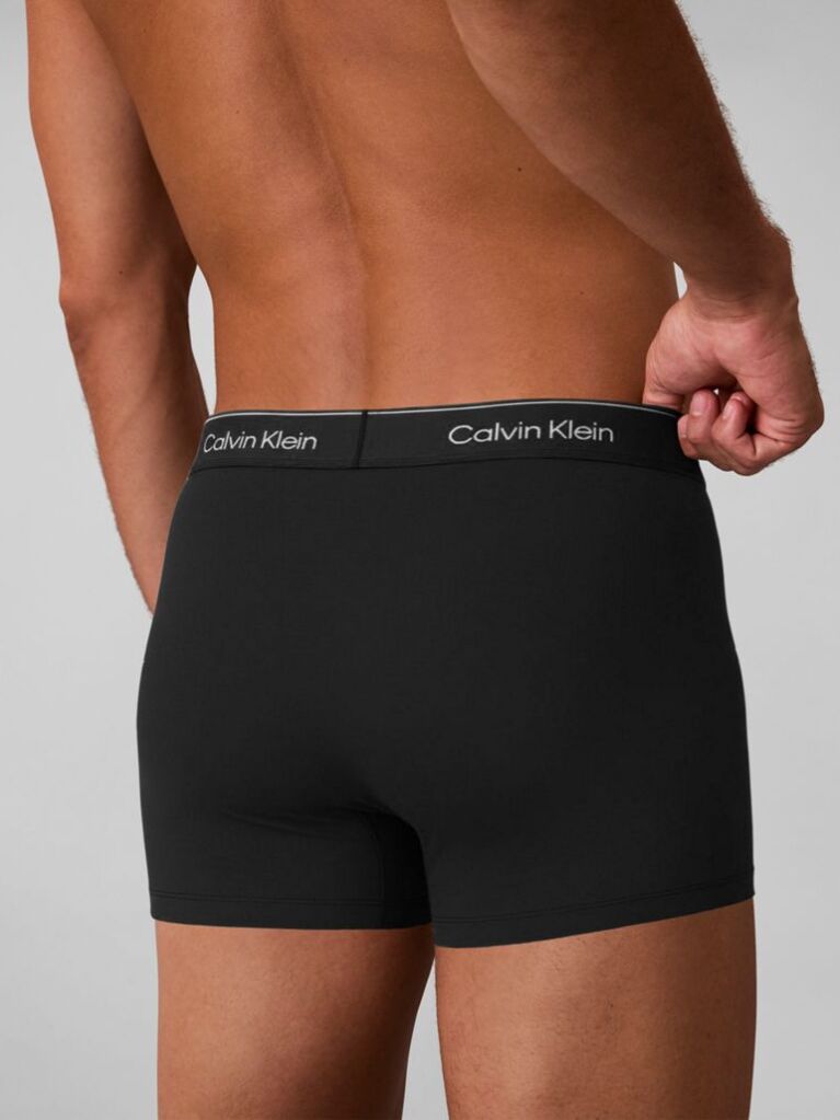 Black 3 Pack Boxer Briefs - Icon Cotton Stretch  Men