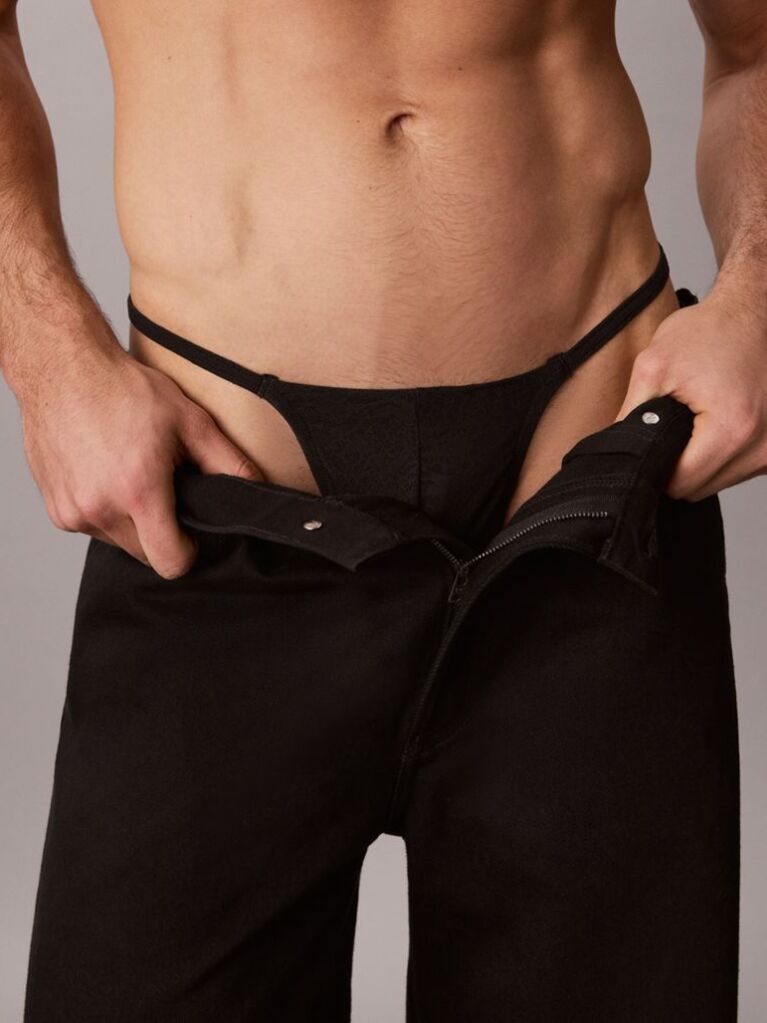 Black String Thong - Sculpt Lace  Men