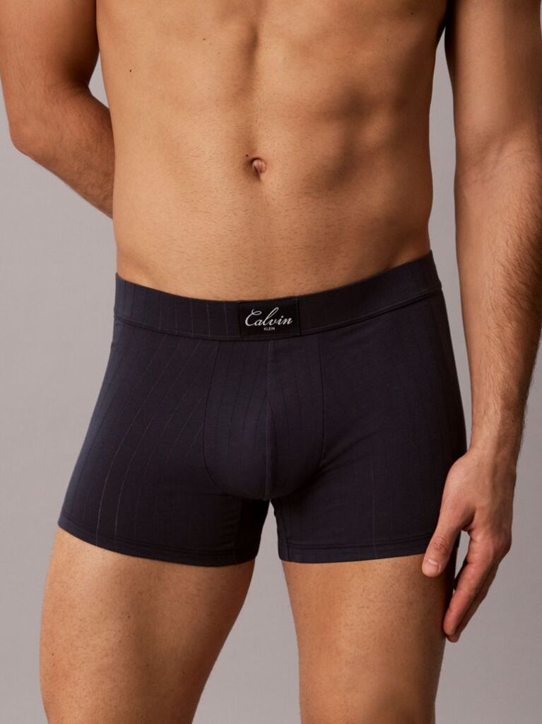 Blue Trunks - Heritage Cotton Script  Men