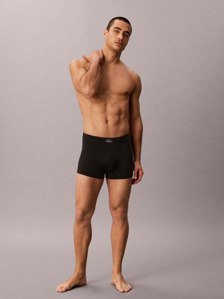 Black Trunks - Heritage Cotton Script  Men